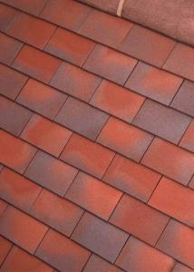 Redblue blend sandfaced plain clay tiles